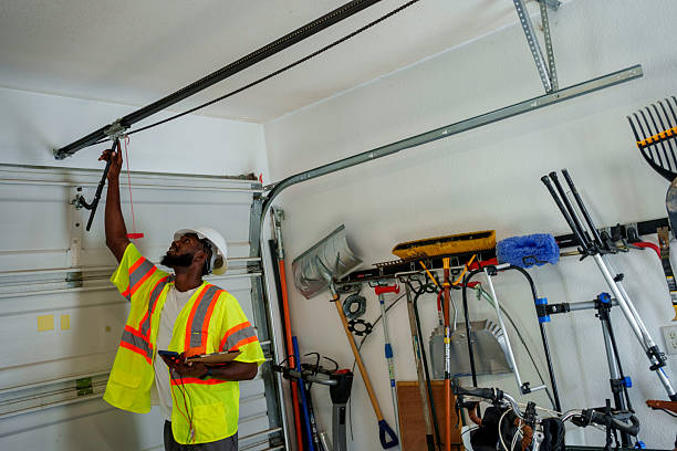 Professional Garage Door Installation technician working in Holtsville, NY